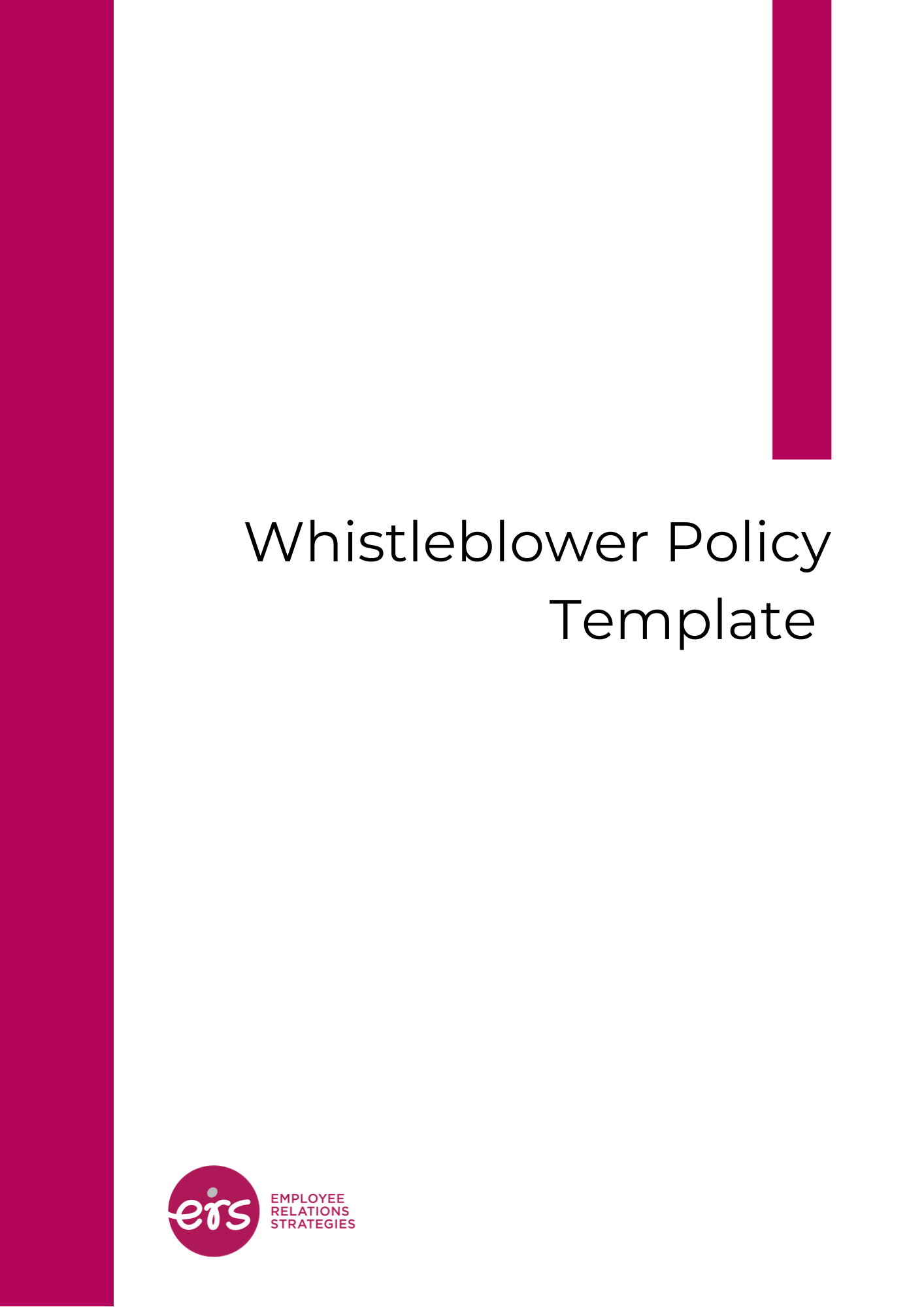 Whistleblower Policy Template
